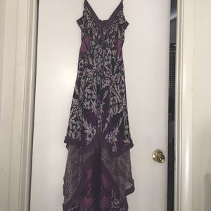 Purple Guess Handkerchief Hem Dress