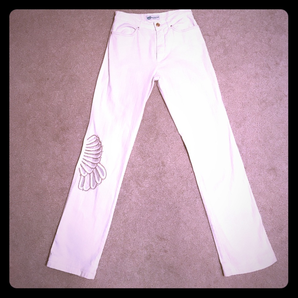 White jeans made in Italy