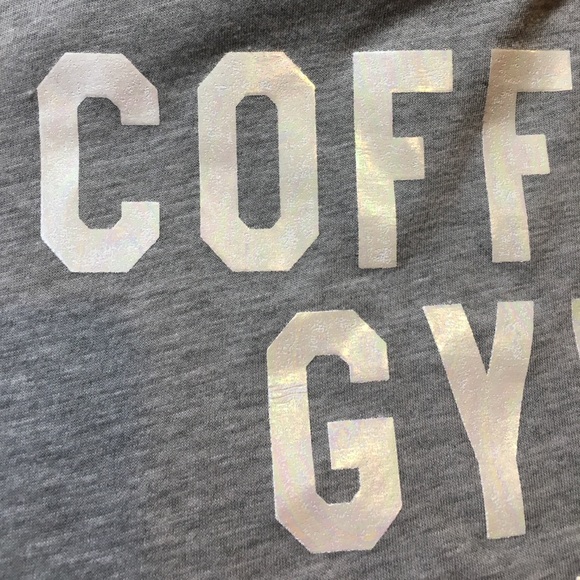NWOT Coffee, Gym, Cardio Crop Top - Picture 3 of 5