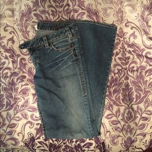 Silver boot cut jeans