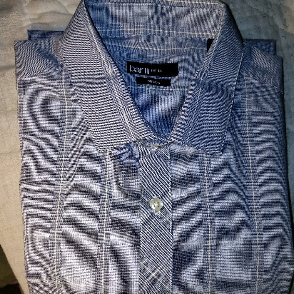 Mens Bar III Slim Fit Dress Shirt
