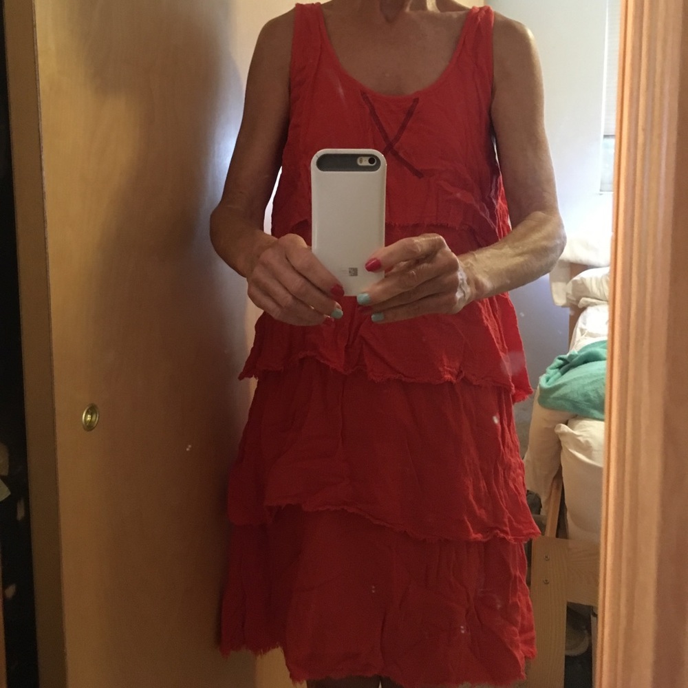 Tank dress with ruffles