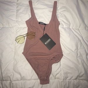 BNWT misguided light pink bodysuit
