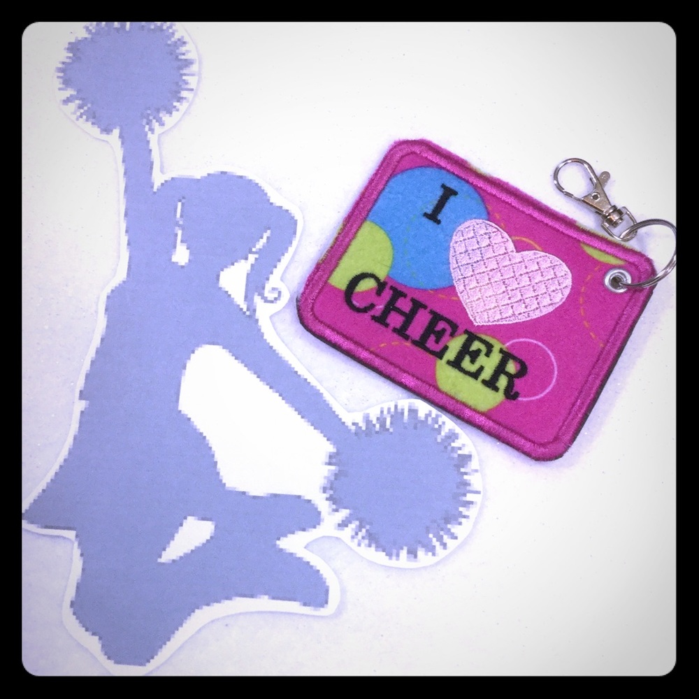 "I Love Cheer!"  Bag Tag