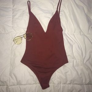 Maroon bodysuit top never worn