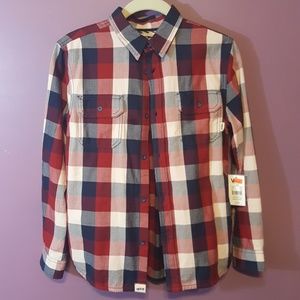 Vans off the wall boys medium long sleeve flannel