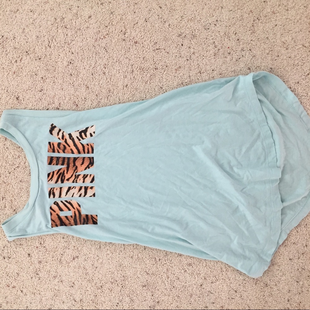 Pink tiger print tank top