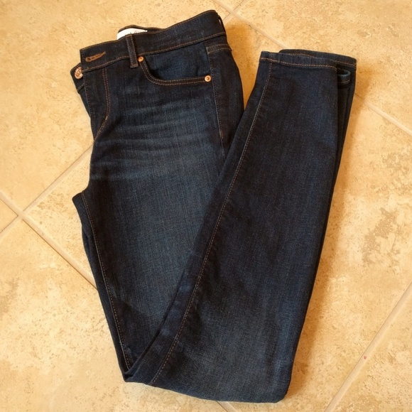 Loft modern straight dark rinse jeans - Picture 1 of 3