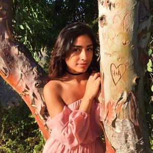 Off the shoulder pink dress