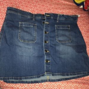 Plus size denim skirt