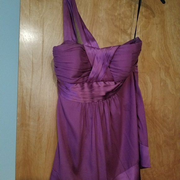 Bebe gorgeous purple one strap silk shirt - Picture 1 of 3