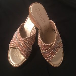 Multicolored Italian Shoemakers Wedges