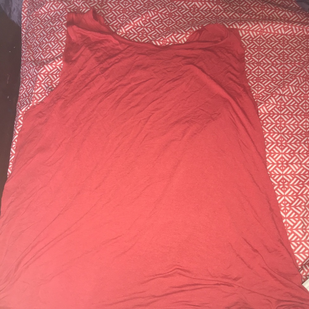 Orange open back top
