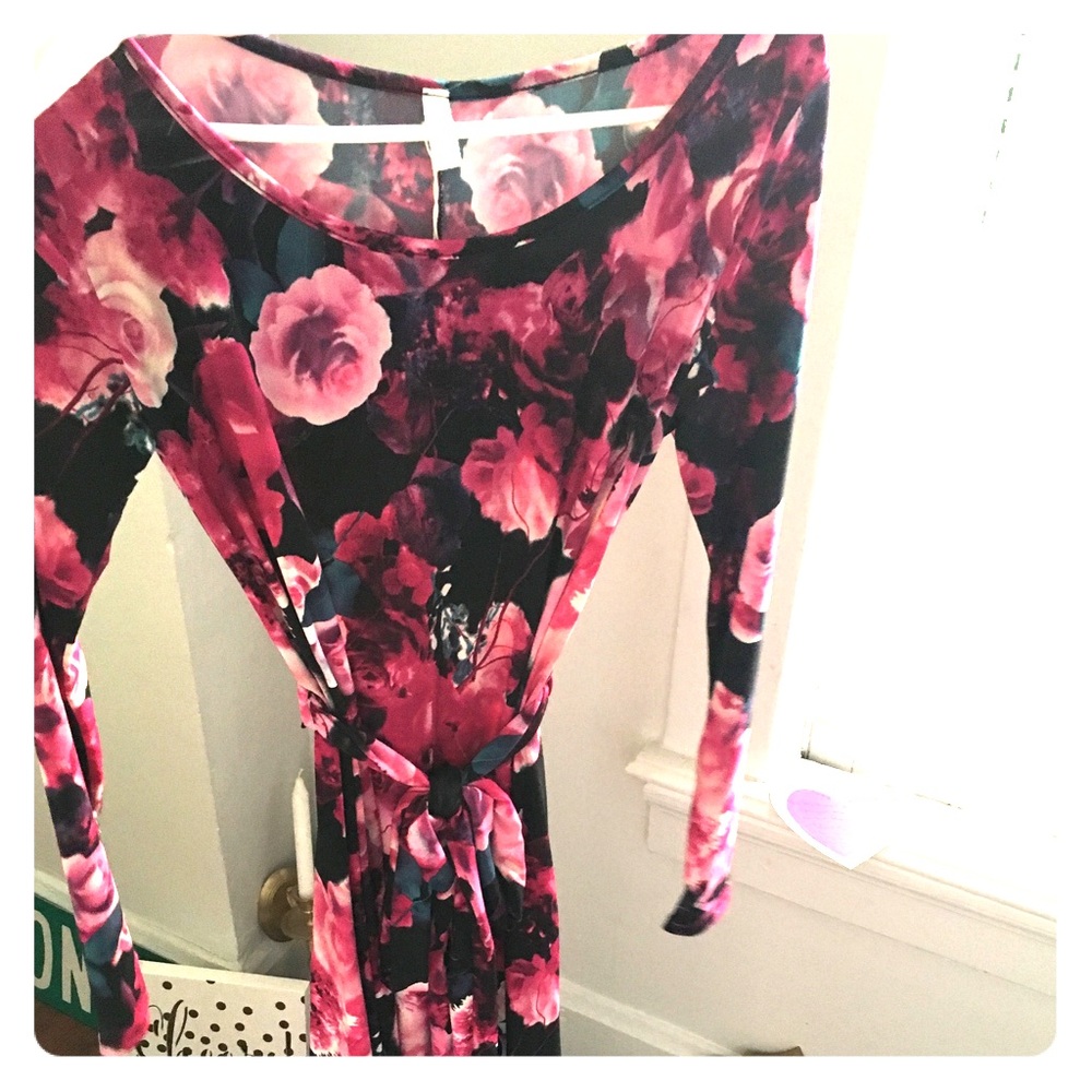 Pink blush floral maxi