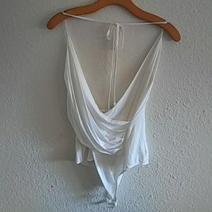 Bebe white sexy one piece top!