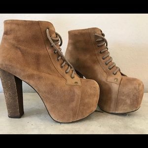 Jeffrey Campbell Suede Lita Boot TAUPE 7.5
