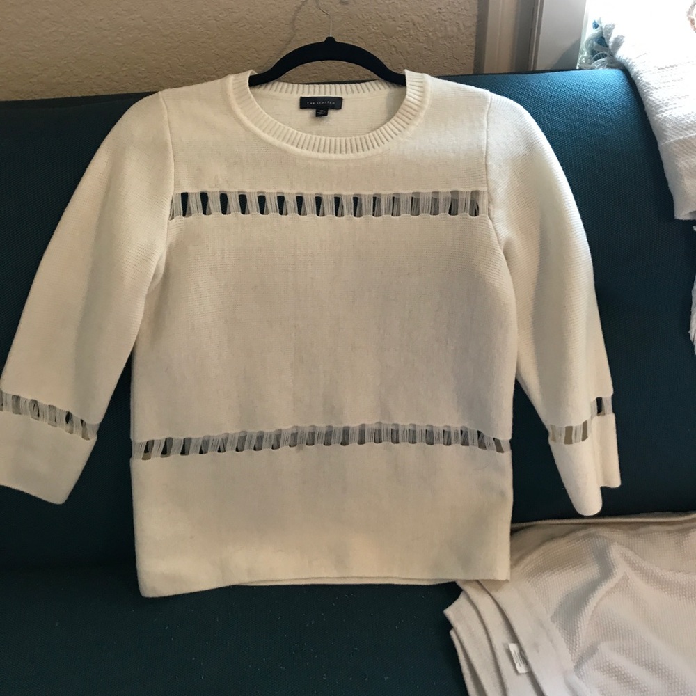 The Limited white sweater