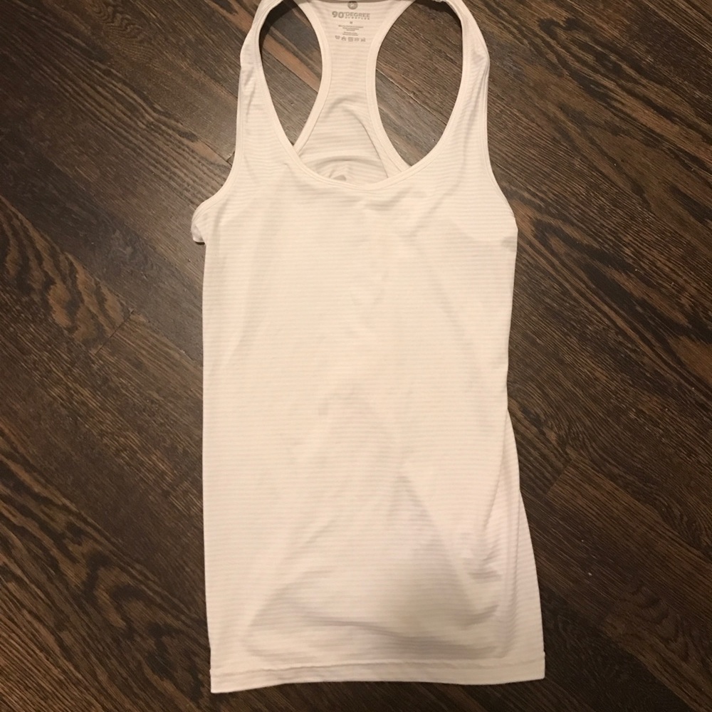 90 Degree by Reflex White stretchy tank