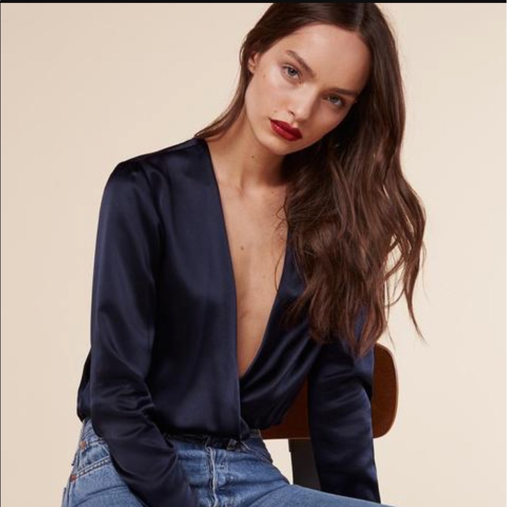Reformation Aerin Silk Bodysuit