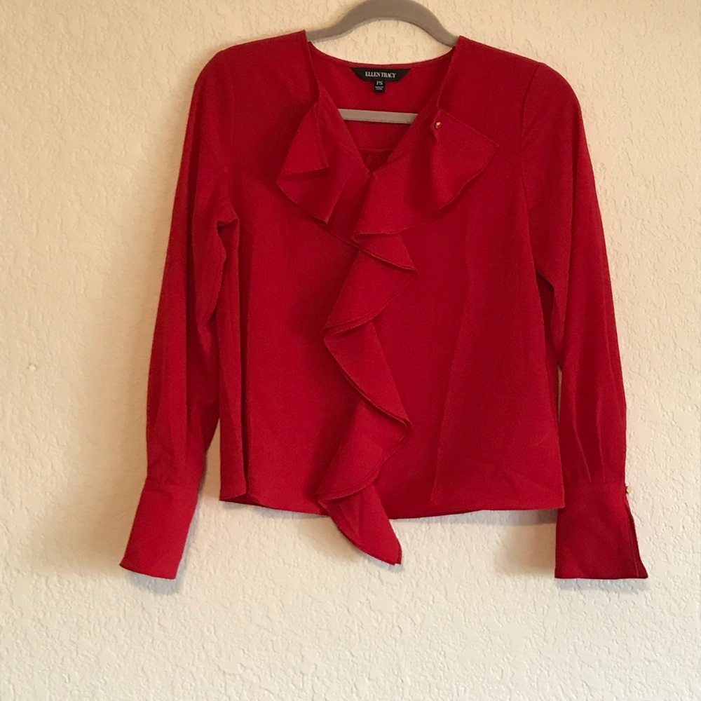 Ellen Tracey frilly blouse
