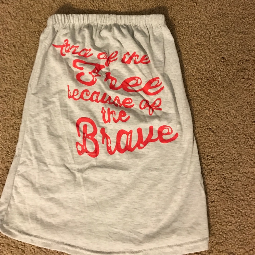 Patriotic strapless tank