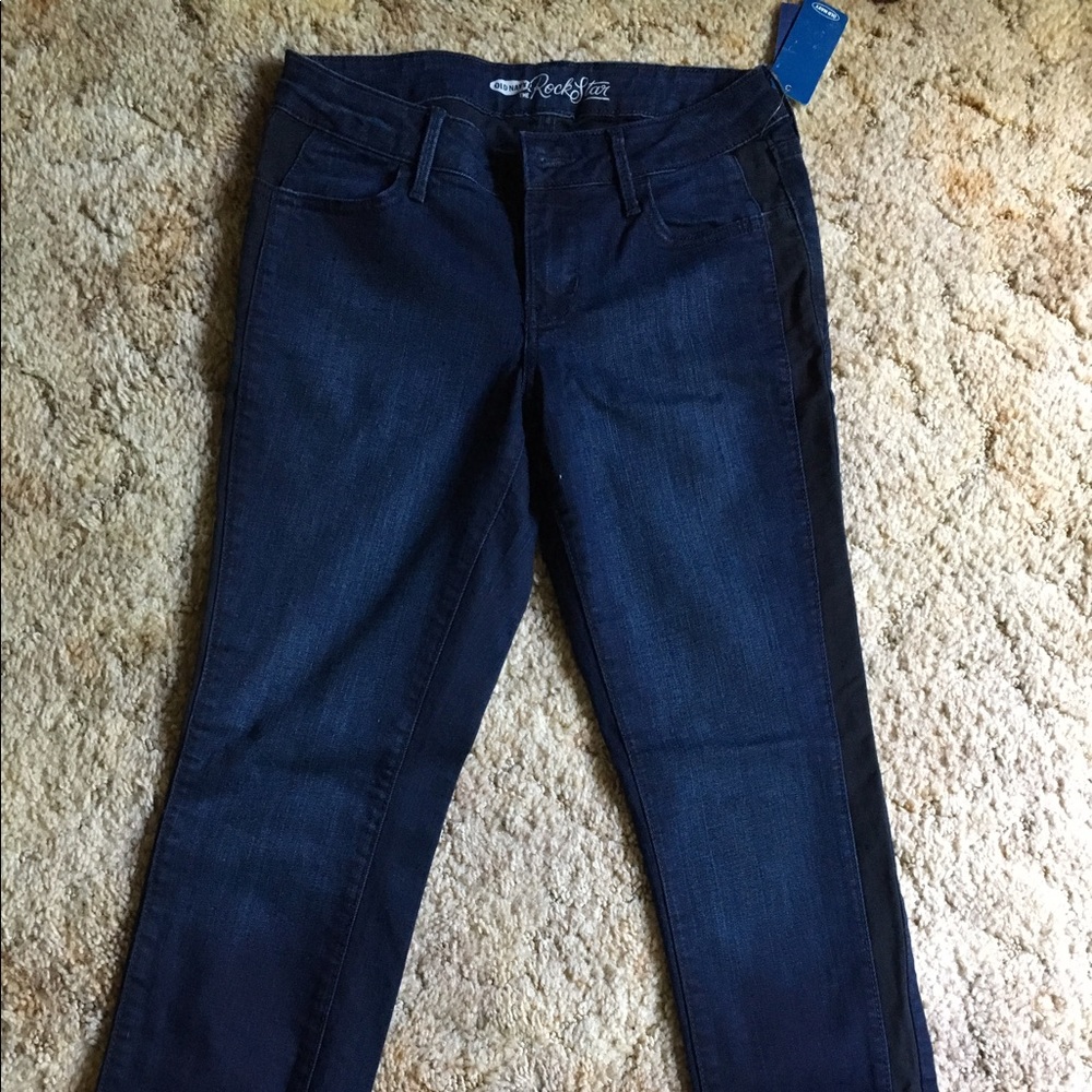 Tuxedo Stripe Skinny Jeans - Size 6