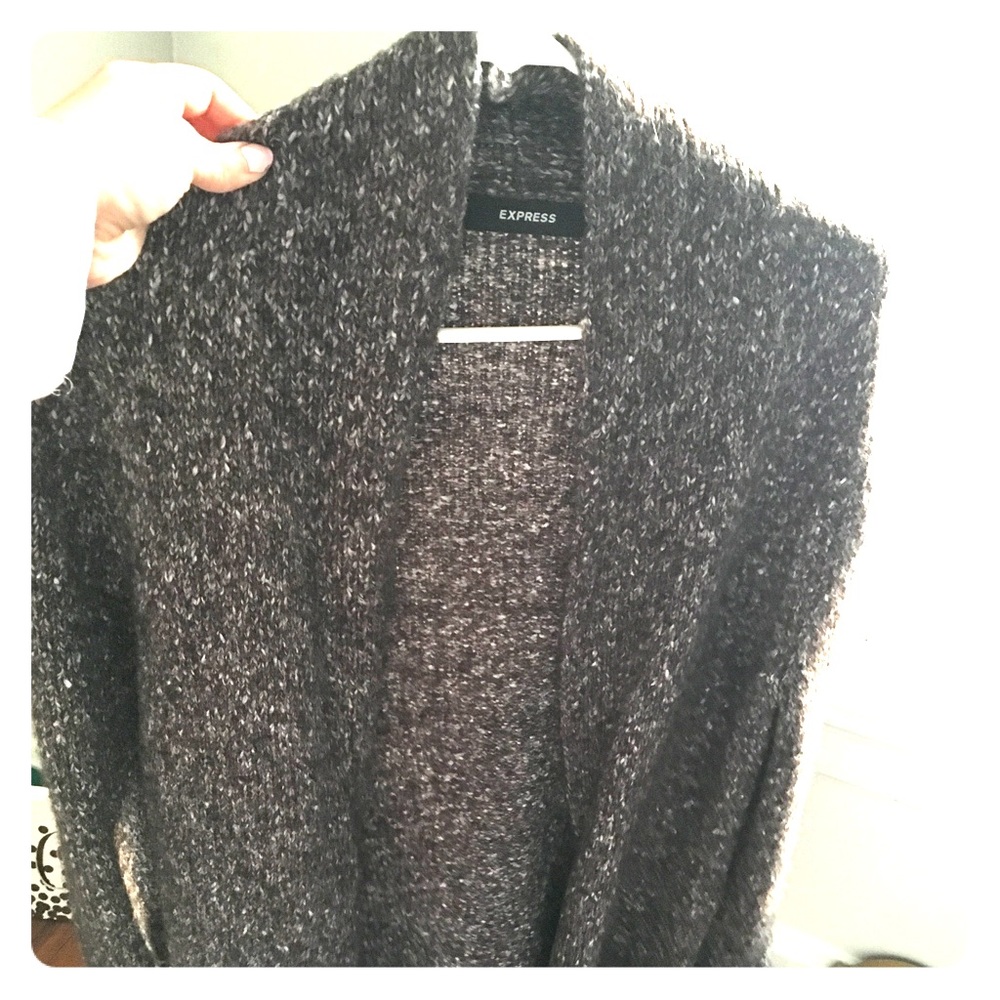 Express oversized brown cardigan