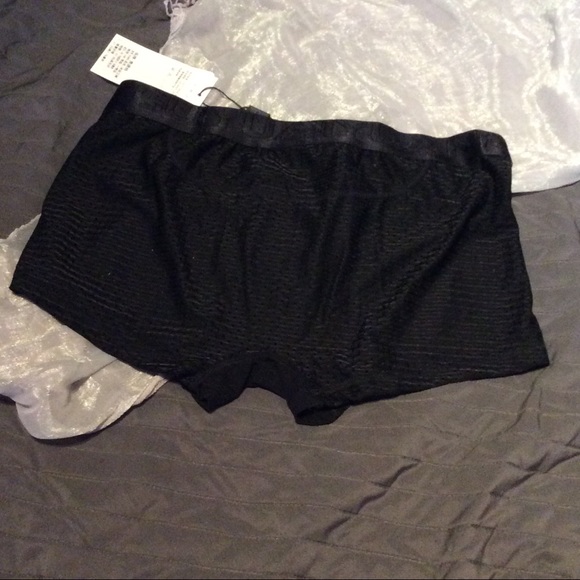 πMENS BLACK SILKY BREATHABLE BOXER BRIEFS GUY BOY - Picture 4 of 7