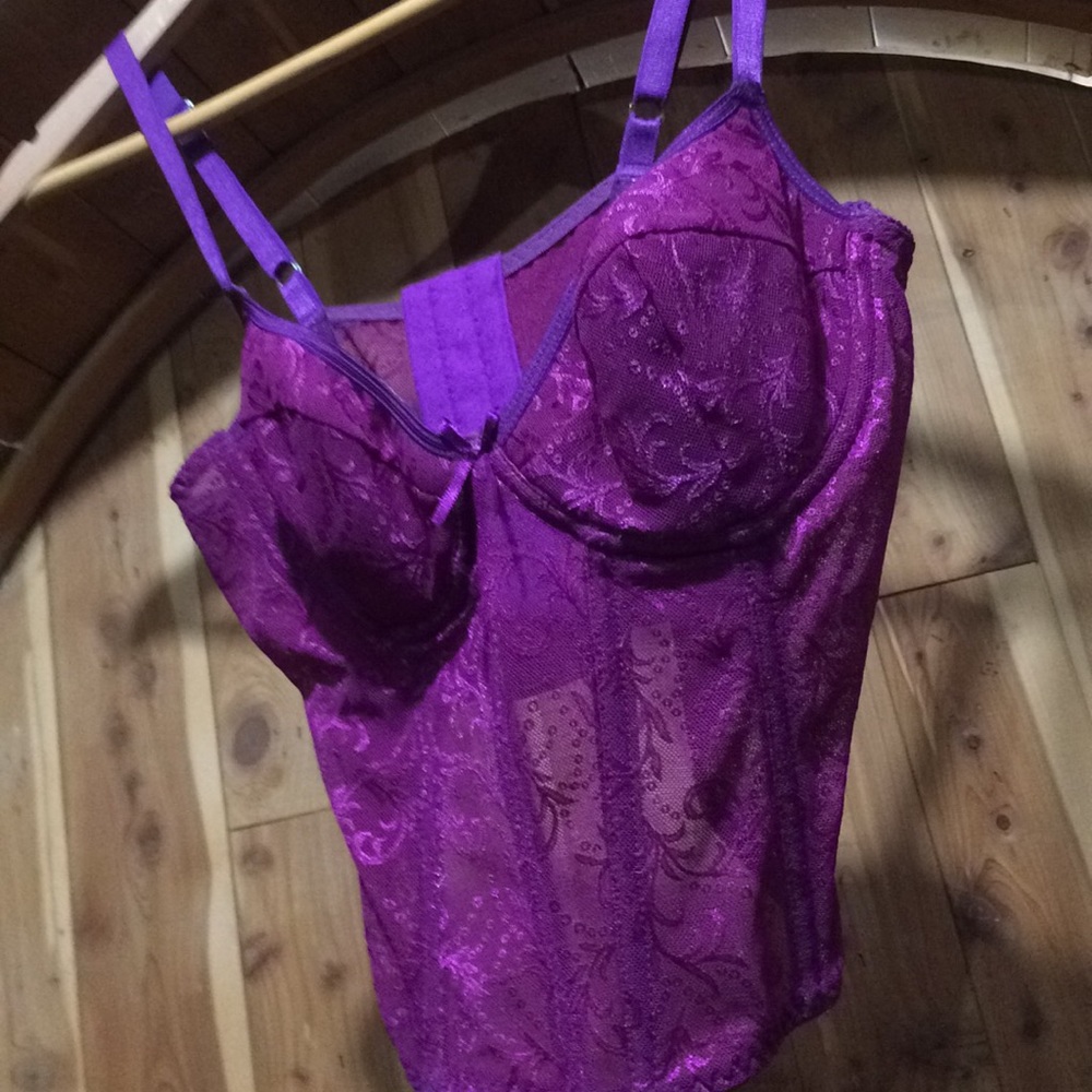 Purple Lace Lingerie Large