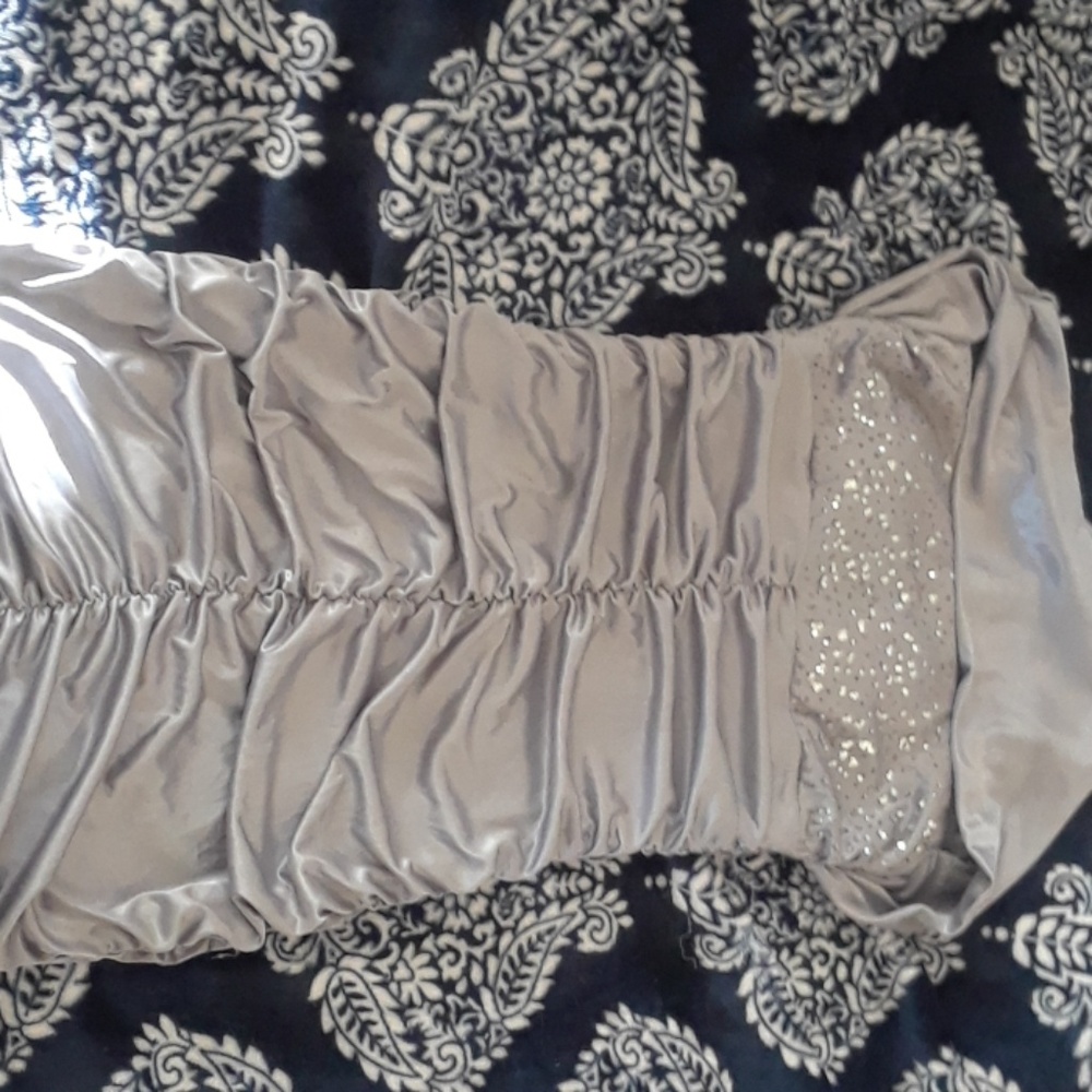 Silver sequin dress