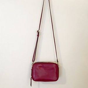 Banana Republic red leather purse