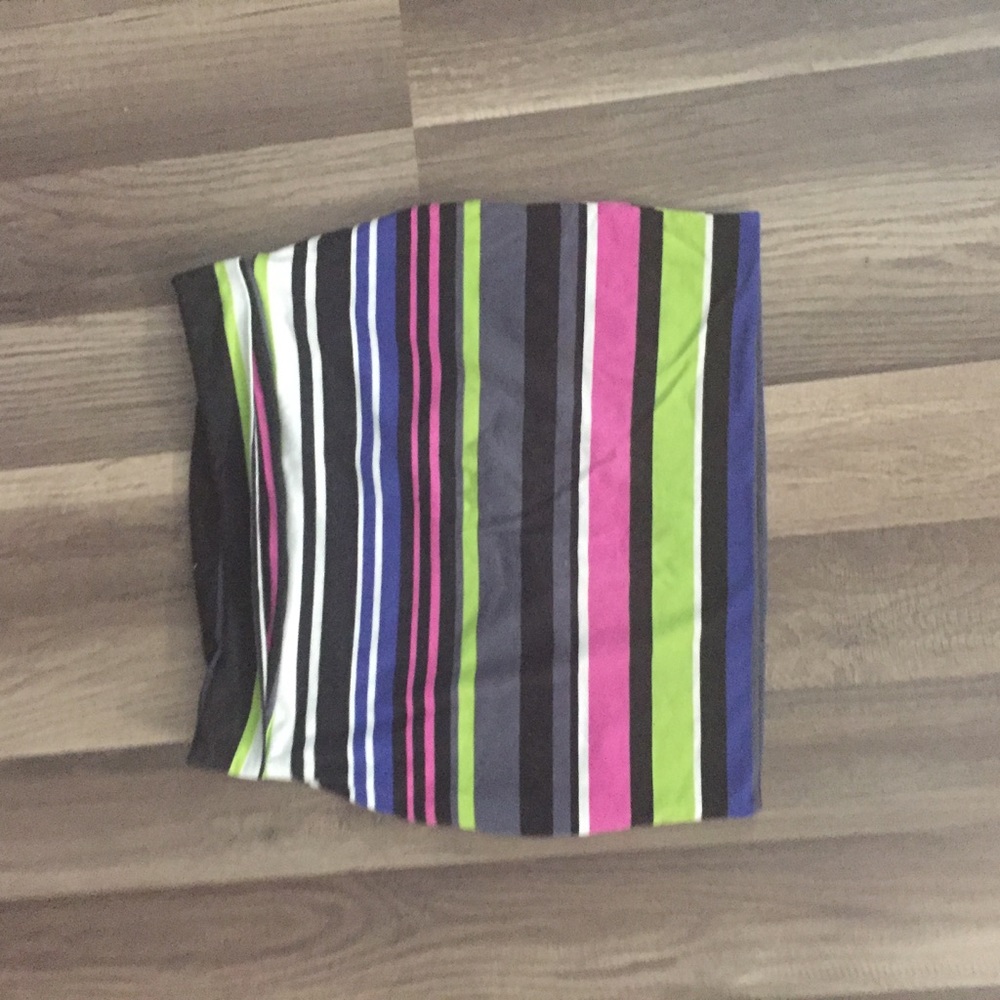 Lilly White Striped Pencil Skirt Size M