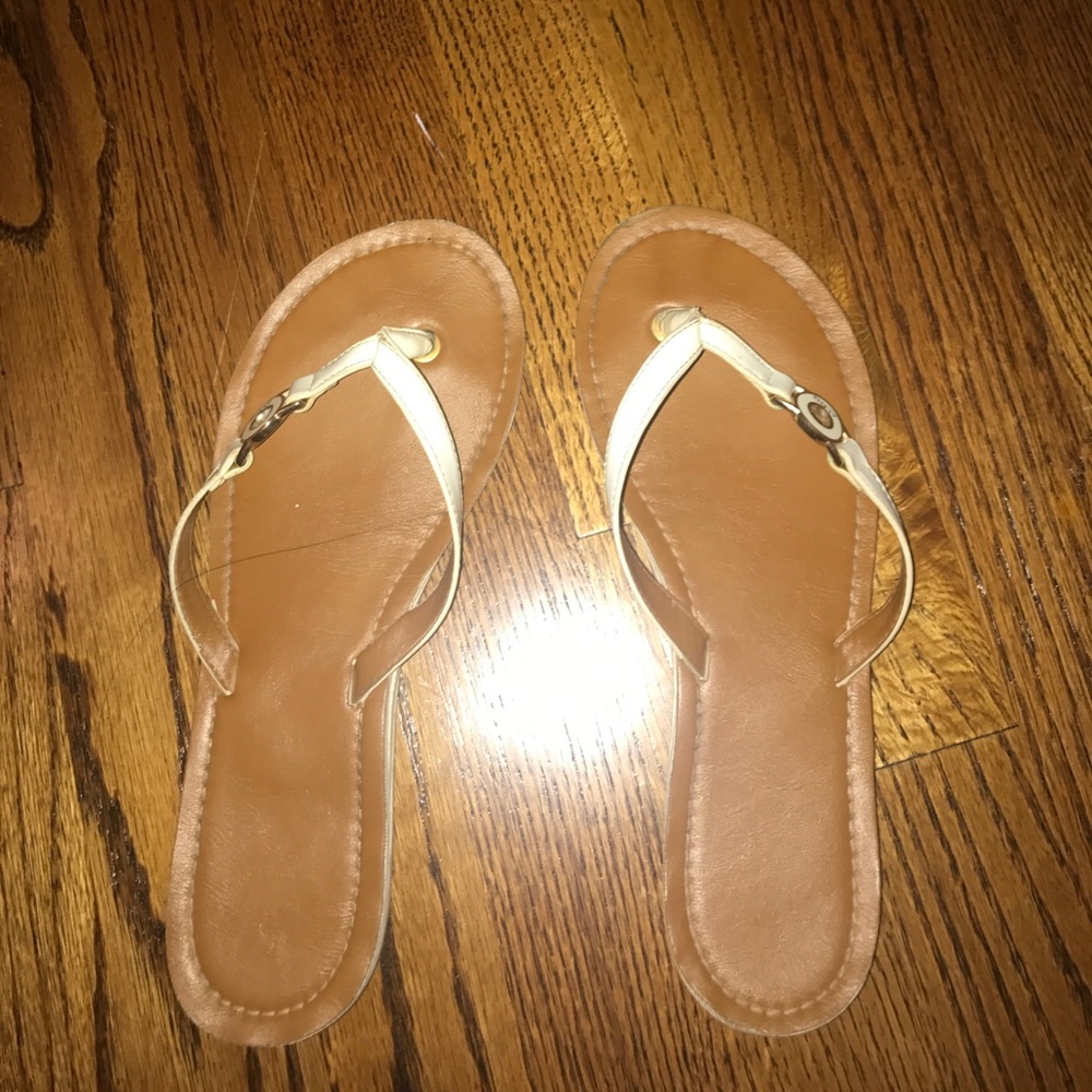 White flip flops