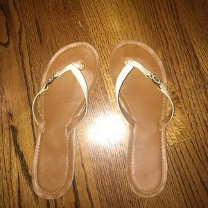 White flip flops