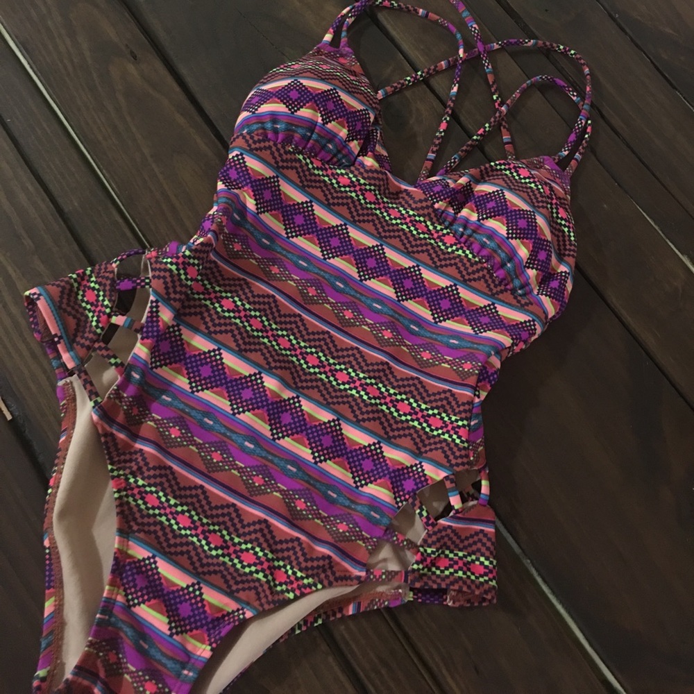 Boho one piece bathing suit