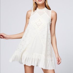 Free People white cream lace dress