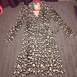 Diane von Furstenburg leopard wrap dress