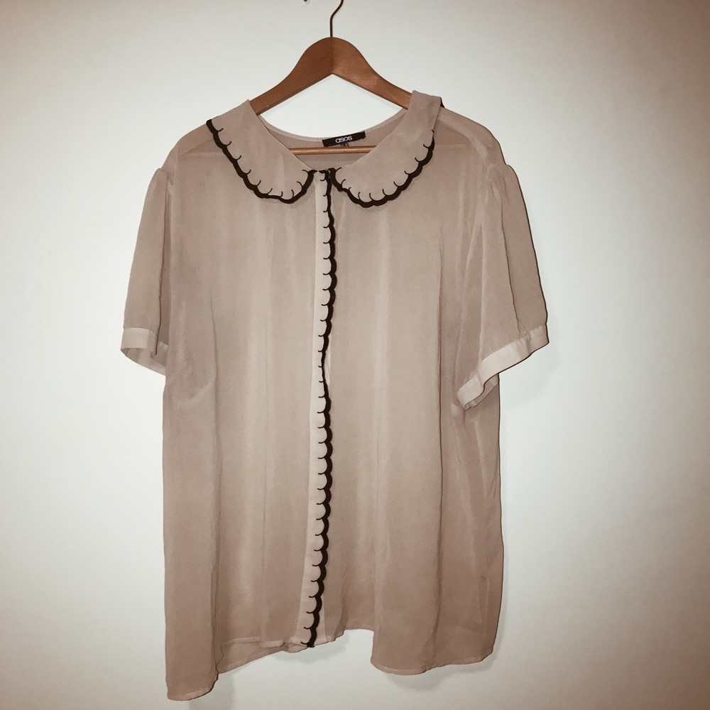 ASOS Curve Scalloped Blouse