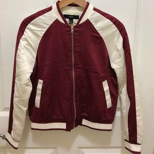 Forever 21 Satin Bomber Jacket