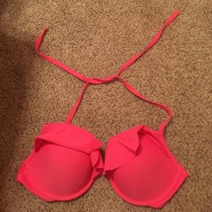 Aerie swim top. Hot pink with adorable ruffles.