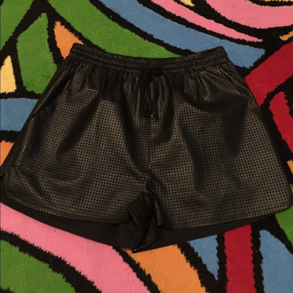 Pleather shorts