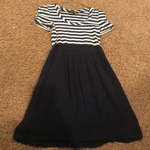 Blue stripe sailor dress