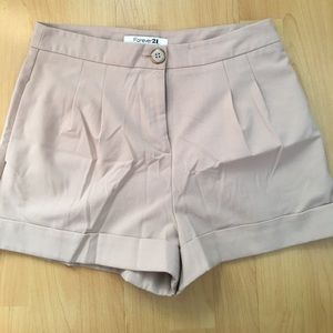 Forever 21 khaki high waist shorts