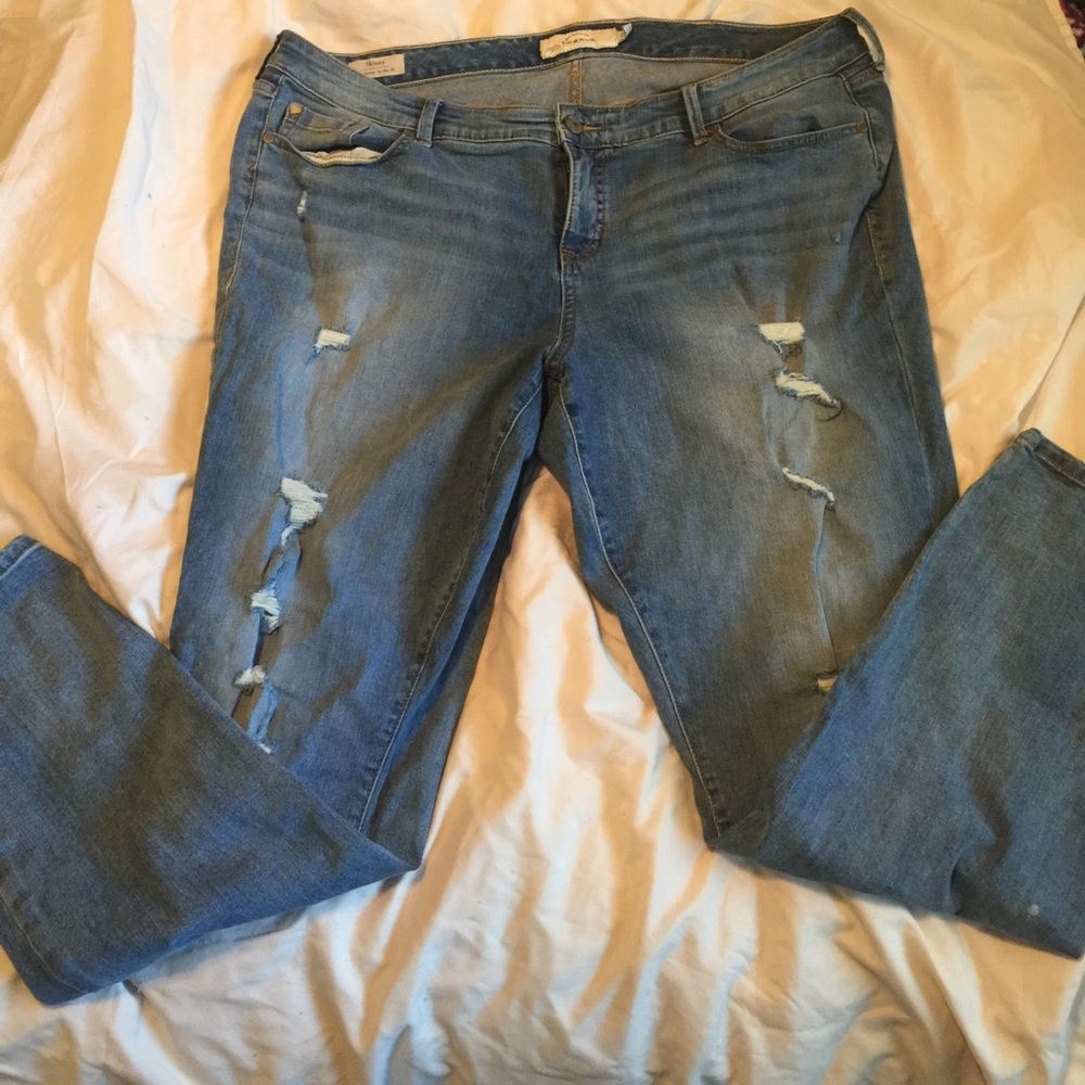 Distressed jeans