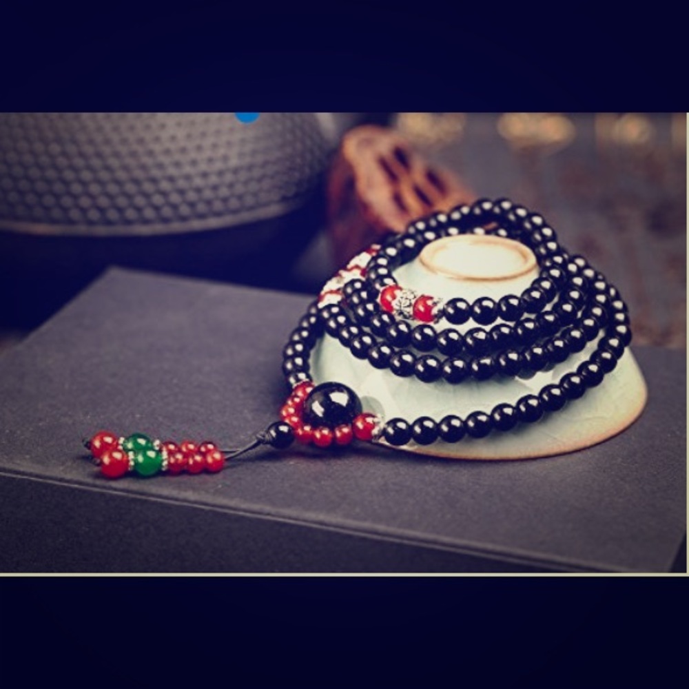 Bogo Arty Obsidian Prayer Beads