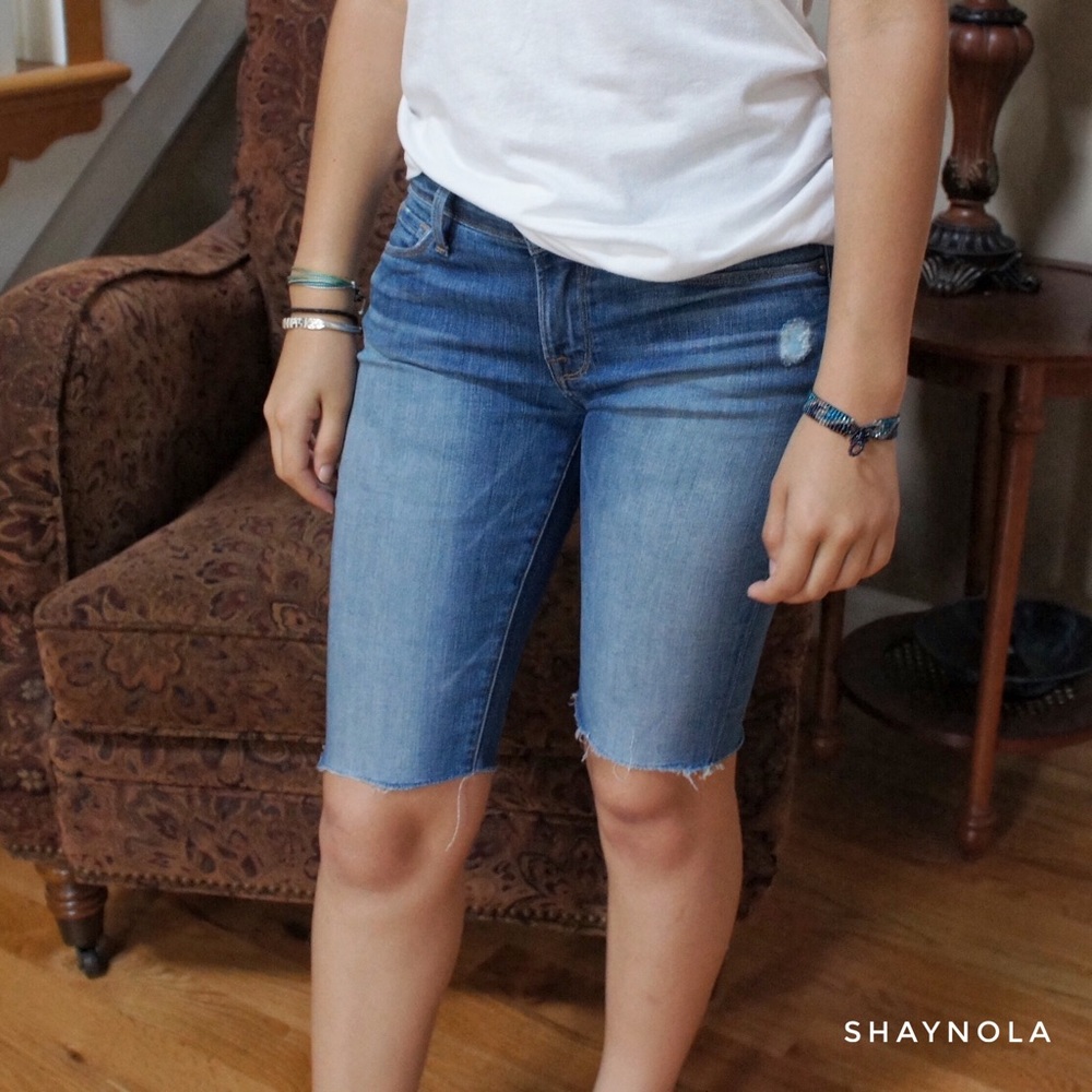 Lucky Brand Charlie Skinny Cutoff Bermuda Shorts