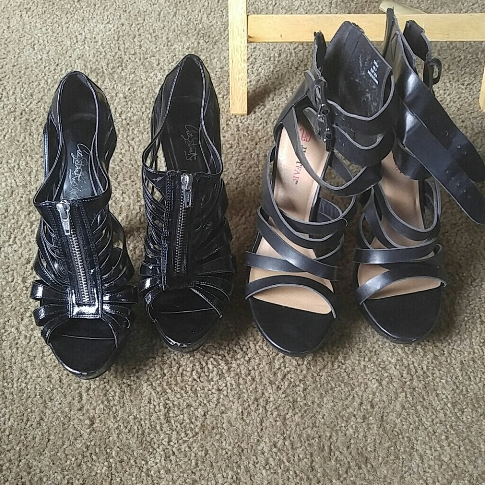 Black platform heels