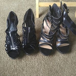 Black platform heels