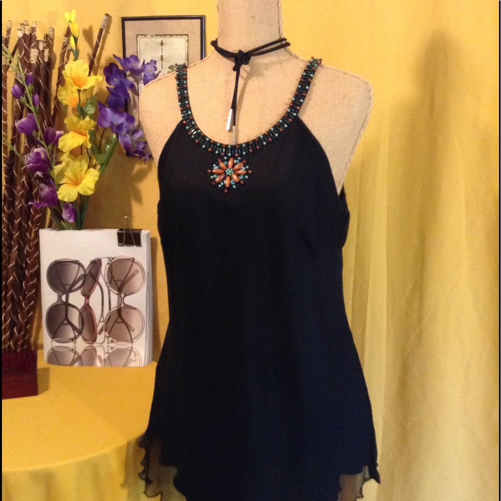 ⬇️ SHEER BEADED CAMISOLE 