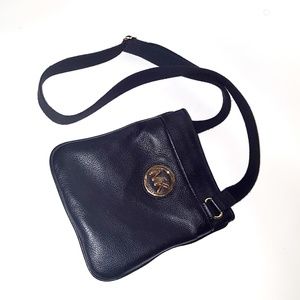 Michael Kors Black Pebbled Leather Crossbody Bag
